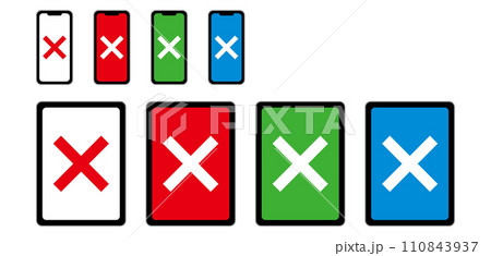 スマートフォンやタブレットのイラスト 110843937
