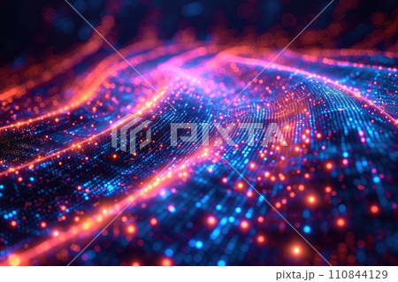 AI-generated content. Abstract Colourful Wave Background, Data Transfer concept. Generative AI AI-generated content. Abstract Colourful Wave Background, Data Transfer concept. Generative AI 110844129