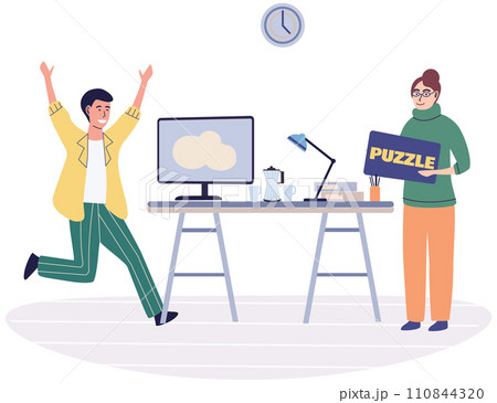 Play puzzle vector illustration. Engaging in smart activities promotes cognitive development and critical thinking Unusual games offer refreshing and unique gaming experience Playing games provides Play puzzle vector illustration. Engaging in smart activities promotes cognitive development and critical thinking Unusual games offer refreshing and unique gaming experience Playing games provides 110844320