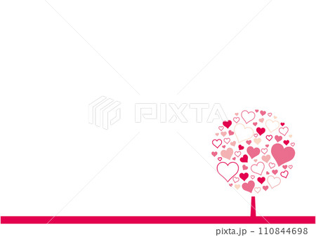 ハートが集まってできたハートの木 110844698