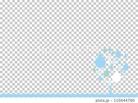 A dewdrop tree made of water droplets A dewdrop tree made of water droplets 110844780