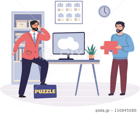 Play puzzle vector illustration. Solving puzzles can lead to unexpected and satisfying results Funny games provide lighthearted and entertaining experience Engaging in smart activities promotes Play puzzle vector illustration. Solving puzzles can lead to unexpected and satisfying results Funny games provide lighthearted and entertaining experience Engaging in smart activities promotes 110845080