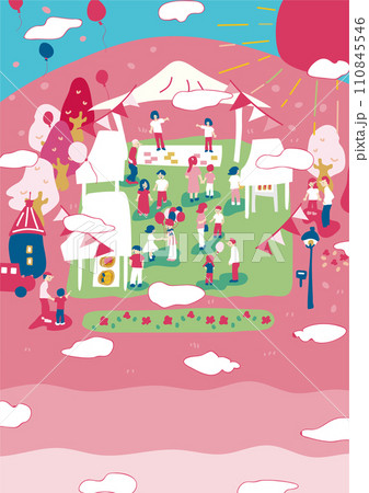 春のイベント_縦向き 110845546