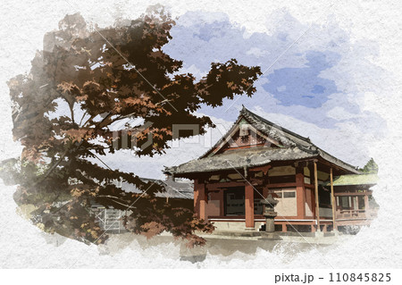 水彩画風　寛永寺　境内　東京都台東区 110845825