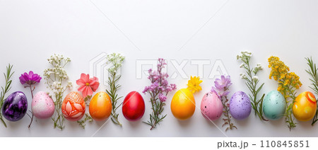 Easter Floral Array with Decorative Eggs Easter Floral Array with Decorative Eggs 110845851