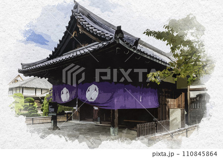 水彩画風　寛永寺　境内　東京都台東区 110845864