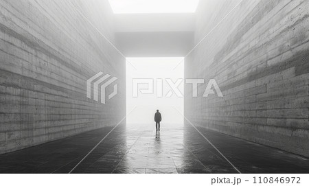 「永遠：eternity」をテーマにしたミニマリズムなイメージ