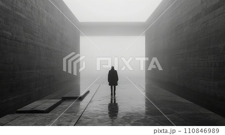 「永遠：eternity」をテーマにしたミニマリズムなイメージ