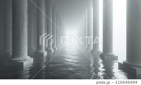 「永遠：eternity」をテーマにしたミニマリズムなイメージ