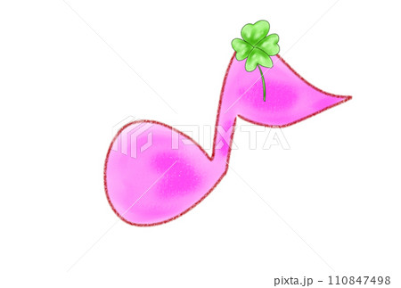 四葉のクローバーで着飾った音符 110847498