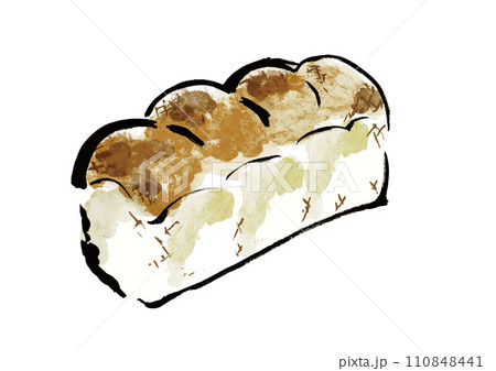 食パン パン・ド・ミーの手描きイラストのイラスト素材 [110848441
