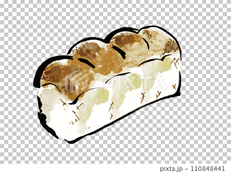 食パン　パン・ド・ミーの手描きイラスト 110848441
