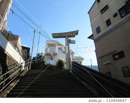 長崎原爆遺構 山王神社二の鳥居 長崎原爆遺構 山王神社二の鳥居 110848687