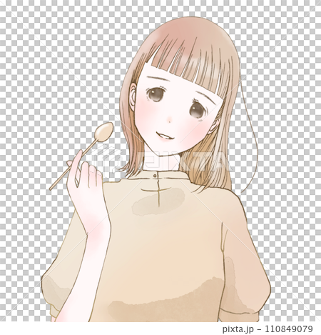 拿著湯匙的女孩② 拿著湯匙的女孩② 110849079