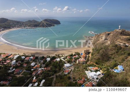 Lagoon in San Juan Del Sur town 110849607