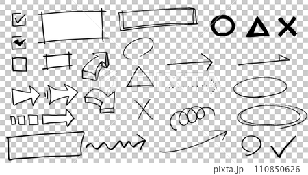 帶有魔術標記的箭頭圓框刻度線十字手繪套裝 帶有魔術標記的箭頭圓框刻度線十字手繪套裝 110850626