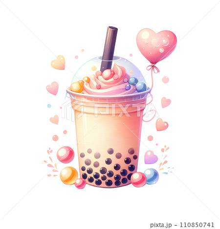 Bubble milk tea 110850741