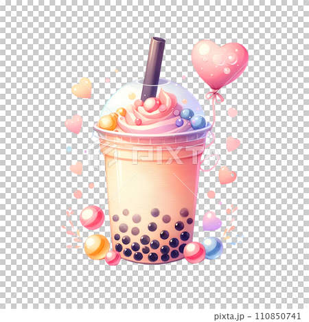 Bubble milk tea 110850741