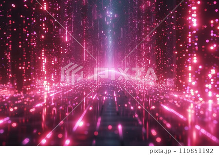 データの海を渡る情報の光路 デジタル時代の抽象アート AI画像 23 110851192