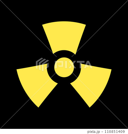 Vector flat yellow danger sign Vector flat yellow danger sign 110851409