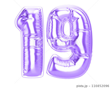 balloon metal number 3d render balloon metal number 3d render 110852096