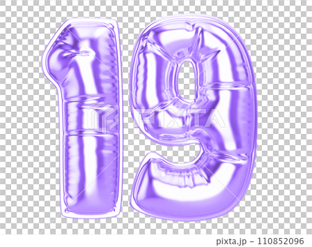 balloon metal number 3d render balloon metal number 3d render 110852096