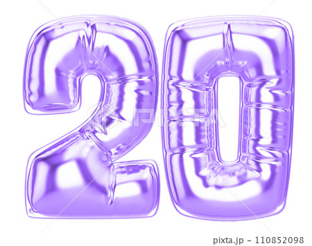 balloon metal number 3d render balloon metal number 3d render 110852098