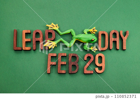 Leap day. Concept for date 29 month February Leap day. Concept for date 29 month February 110852371