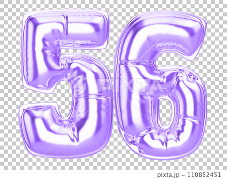 balloon metal number With Letter 3d render balloon metal number With Letter 3d render 110852451