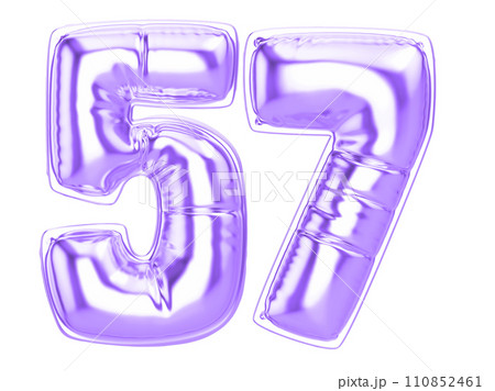 balloon metal number With Letter 3d render balloon metal number With Letter 3d render 110852461