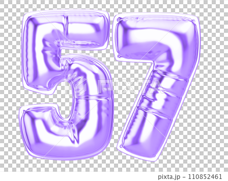 balloon metal number With Letter 3d render balloon metal number With Letter 3d render 110852461