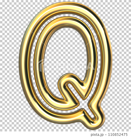 balloon metal number With Letter 3d render 110852475