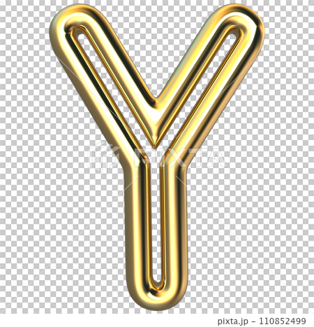 balloon metal number With Letter 3d render 110852499