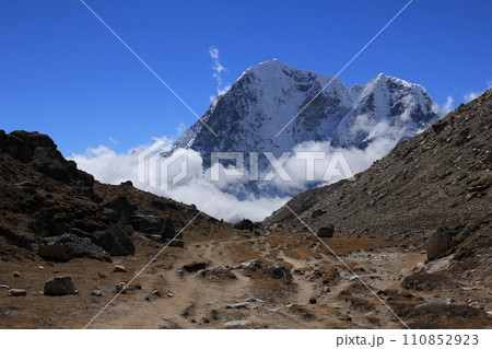 Tobuche and Cholatse seen from Lobuche, Sagarmatha National Park, Nepal. Tobuche and Cholatse seen from Lobuche, Sagarmatha National Park, Nepal. 110852923