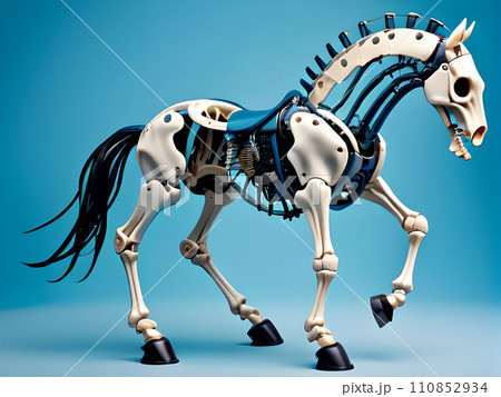 イラスト素材:ロボット馬(スケルトン) イラスト素材:ロボット馬(スケルトン) 110852934
