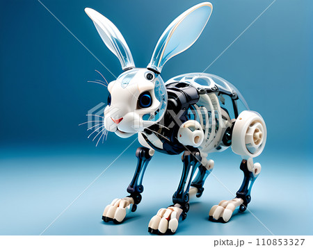 イラスト素材:ロボット兎(スケルトン) イラスト素材:ロボット兎(スケルトン) 110853327