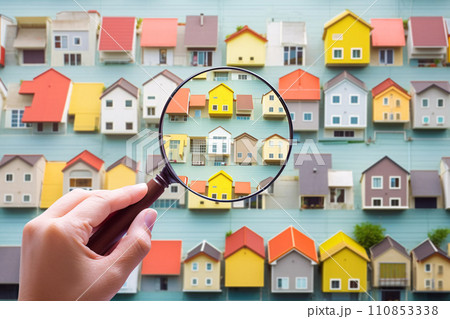 Searching for house to buy or to rent, and home inspection concept. generative ai 110853338