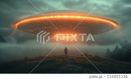 UFOと人 110855336