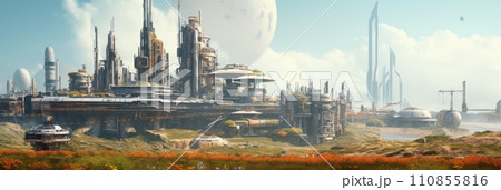 Human settlement on an alien extraterrestrial planet 110855816