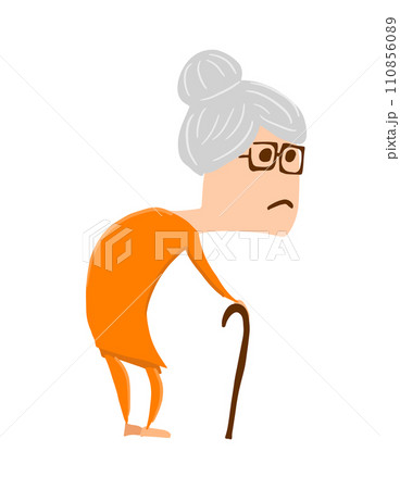old lady. hand drawing. Not AI, Vector illustration old lady. hand drawing. Not AI, Vector illustration 110856089