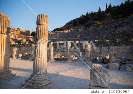 Buildings in the Ancient City of Ephesus, Ancient Buildings. Historical places. High quality photo 110856964