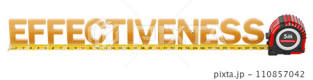 Effectiveness concept with measuring tape, 3D rendering 110857042