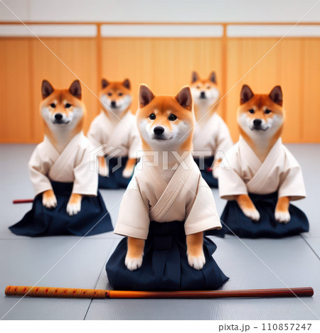 shiba inu dogs disciples learning kendo as part of the way of the dog shiba inu dogs disciples learning kendo as part of the way of the dog 110857247