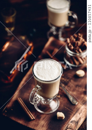 Irish coffee with cinnamon Irish coffee with cinnamon 110857431