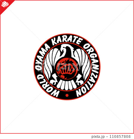 Emblem, symbol martial arts. WORLD OYAMA KARATE 110857808