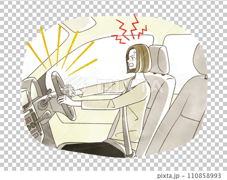 車の運転中イライラしている女性 110858993
