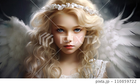 高貴な雰囲気の美しい天使の少女「AI生成画像」 110859722