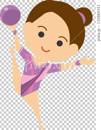 Image illustration of a female rhythmic gymnast 110860351