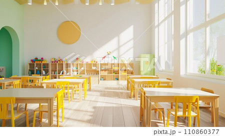 幼稚園の教室のイメージ07 幼稚園の教室のイメージ07 110860377