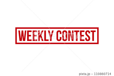 Weekly Contest Rubber Stamp Seal Vector 110860714